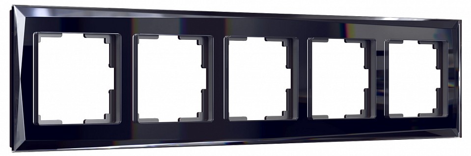 Рамка на 5 постов werkel diamant (черный) w0051208