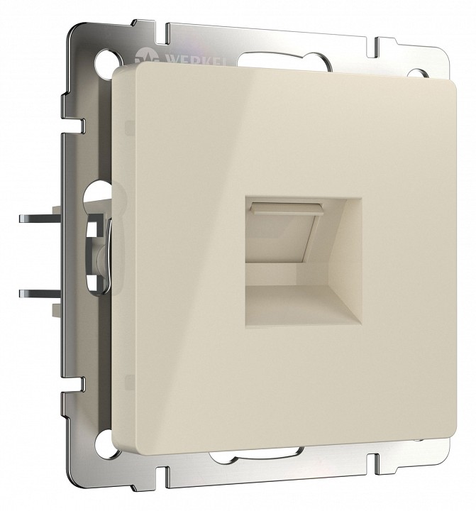 Розетка ethernet rj-45 без рамки werkel слоновая кость w1181003