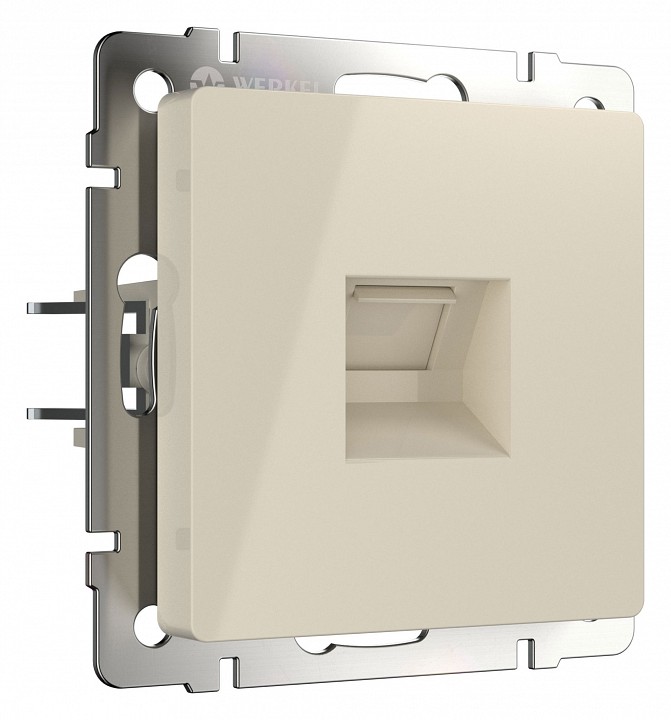 Розетка телефонная rj-11 без рамки werkel слоновая кость w1182003