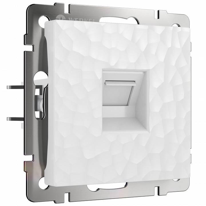 Розетка ethernet rj-45 без рамки werkel hammer белый w1281001