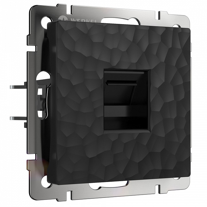 Розетка ethernet rj-45 без рамки werkel hammer черный w1281008