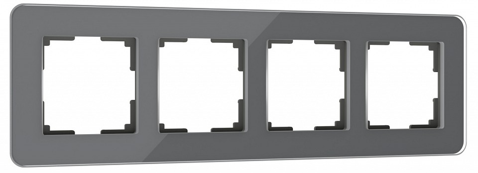 Рамка на 4 поста werkel elite (графит, Стекло) w0042440