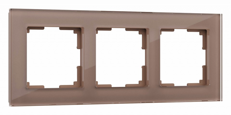 Рамка на 3 поста werkel favorit (латте, Стекло) w0031142