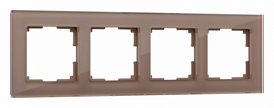 Рамка на 4 поста werkel favorit (латте, Стекло) w0041142