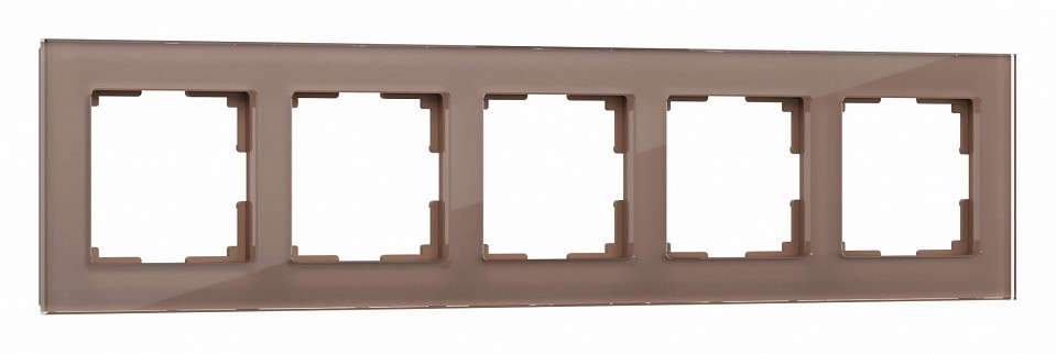 Рамка на 5 постов werkel favorit (латте, Стекло) w0051142