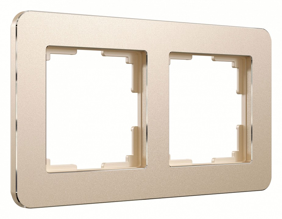 Рамка на 2 поста werkel platinum (шампань) w0022611