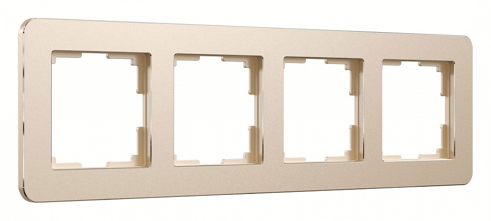 Рамка на 4 поста werkel platinum (шампань) w0042611