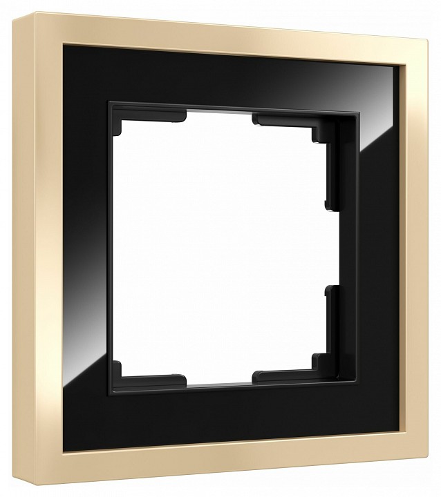 Рамка на 1 пост werkel baguette (черный/латунь) w0012852
