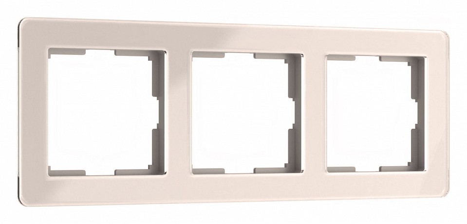 Рамка на 3 поста werkel acrylic (айвори) w0032743