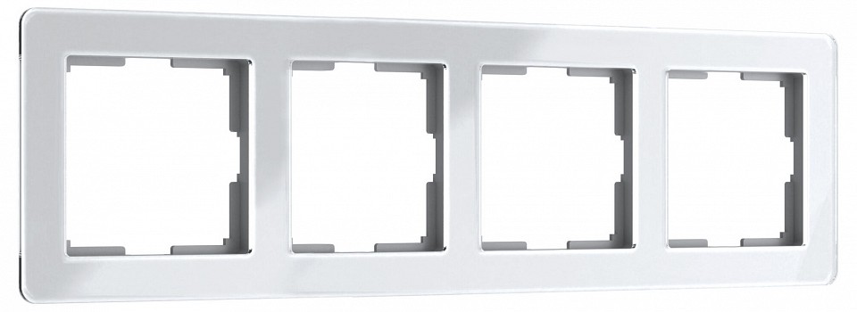 Рамка на 4 поста werkel acrylic (белый) w0042701