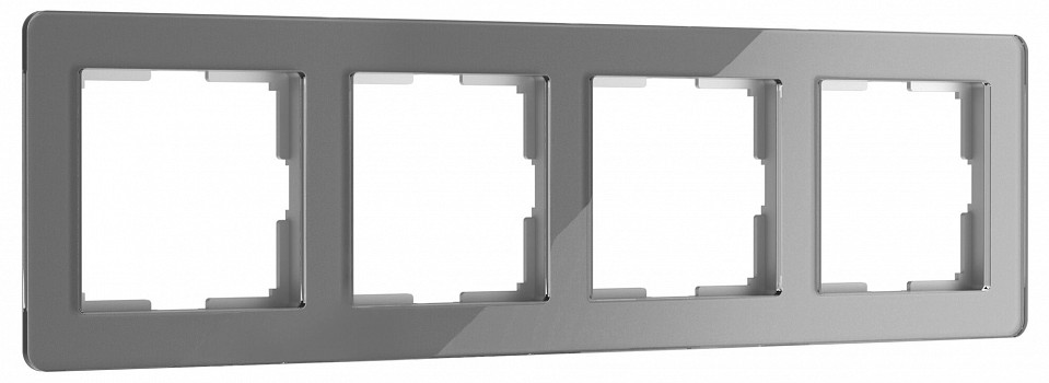 Рамка на 4 поста werkel acrylic (графит) w0042704