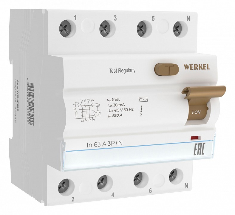 Устройство защитного отключения 3p werkel устройства защитного отключения w914p636