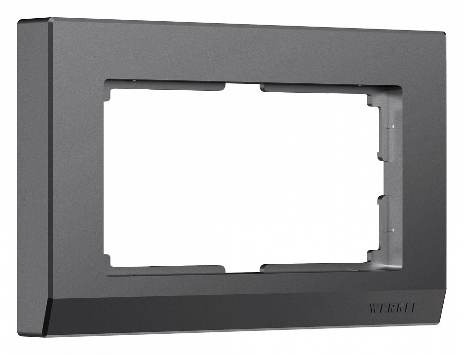 Рамка для двойной розетки werkel stark (графит матовый) w0081864