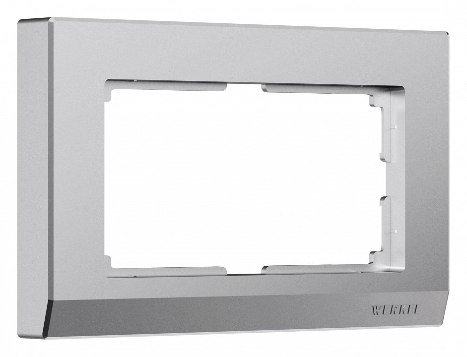 Рамка для двойной розетки werkel stark (серебряный матовый) w0081865