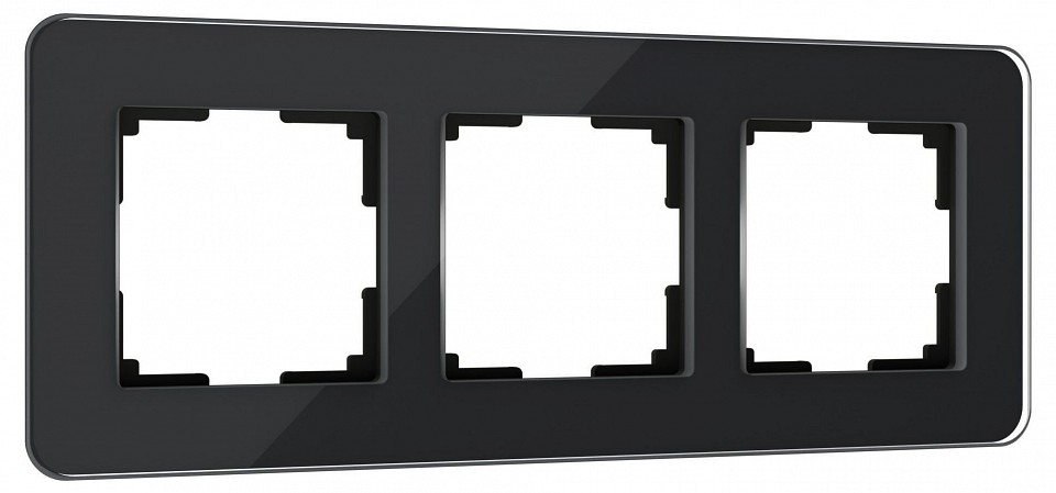 Рамка на 3 поста werkel elite (черный, Стекло) w0032448