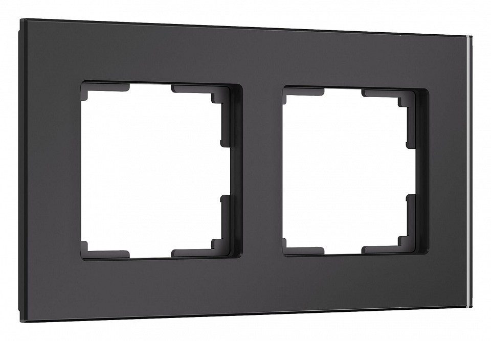 Рамка на 2 поста werkel senso (черный, Стекло soft-touch) w0023108