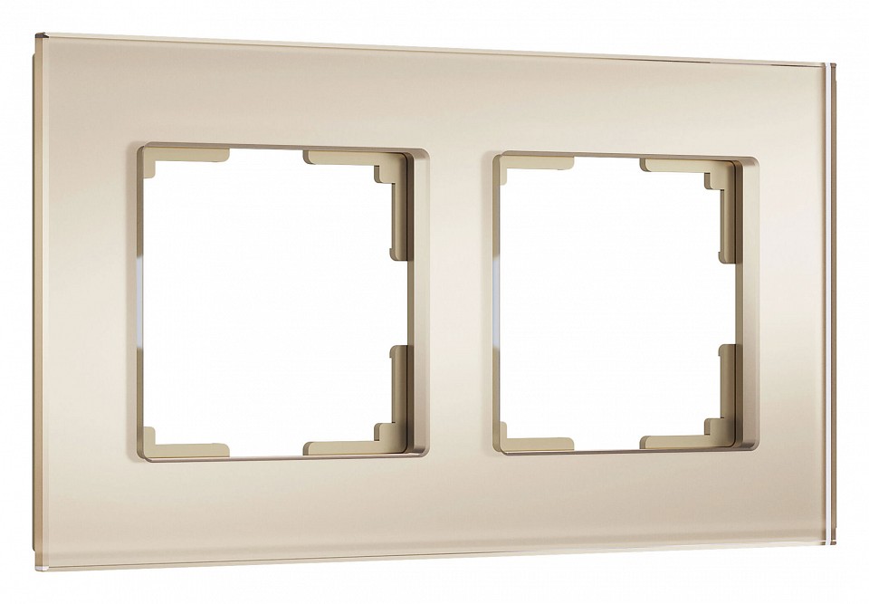 Рамка на 2 поста werkel senso (шампань, Стекло soft-touch) w0023111