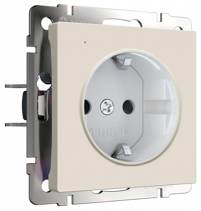 Розетка с заземлением с подсветкой, Без рамки werkel dbq29 w1171462