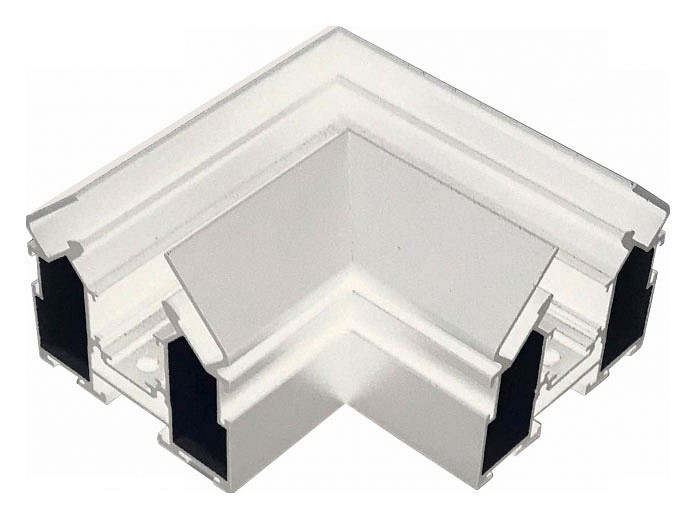 Соединитель угловой l-образный для треков встраиваемых iledex technical vision48/22 corner connect 4822-61/60-wh