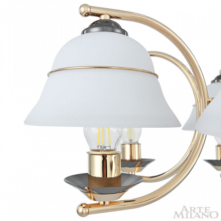 Подвесная люстра arte milano florentia-1240 301240/6 bk/gd