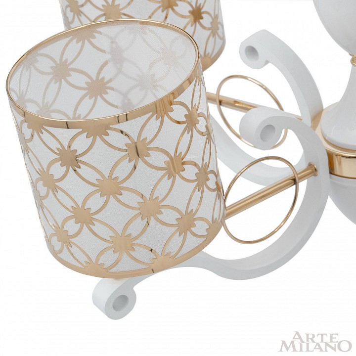 Подвесная люстра arte milano florentia-3097 303097/8 wh/gd