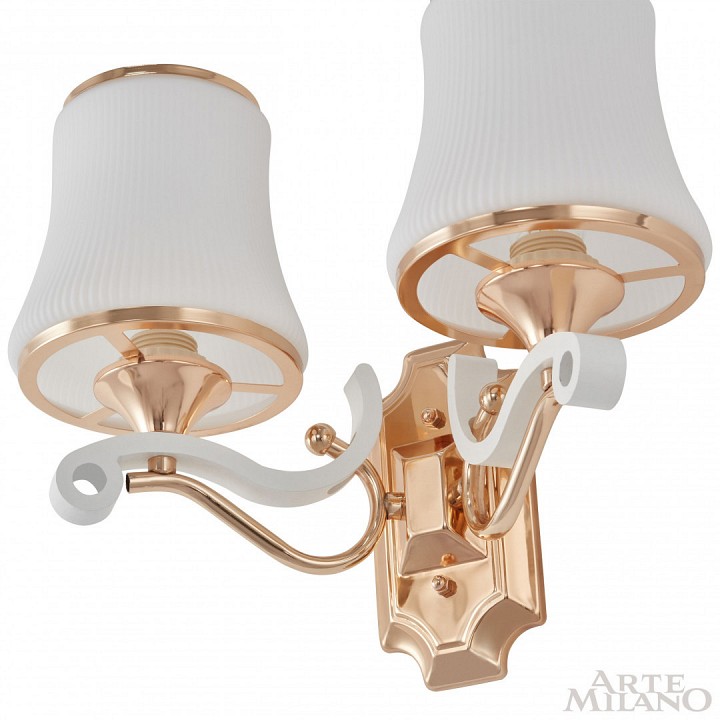 Бра arte milano florentia-3987 303987/2w wh/gd