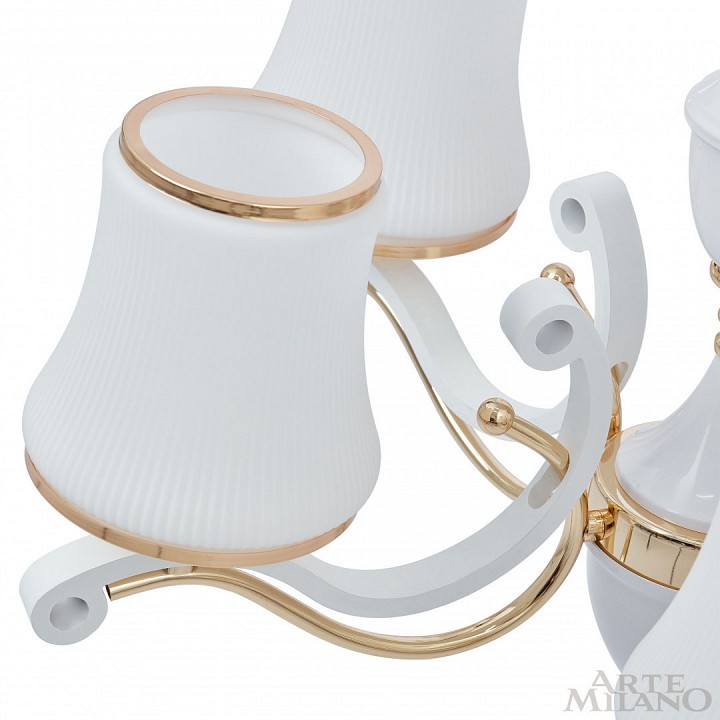 Подвесная люстра arte milano florentia-3987 303987/6 wh/gd