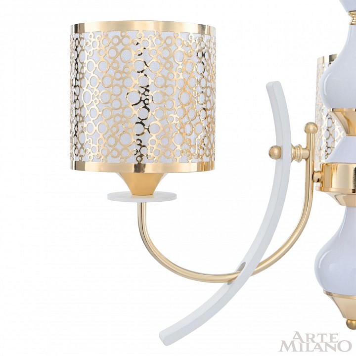 Подвесная люстра arte milano florentia-6067 306067/3 wh/gd