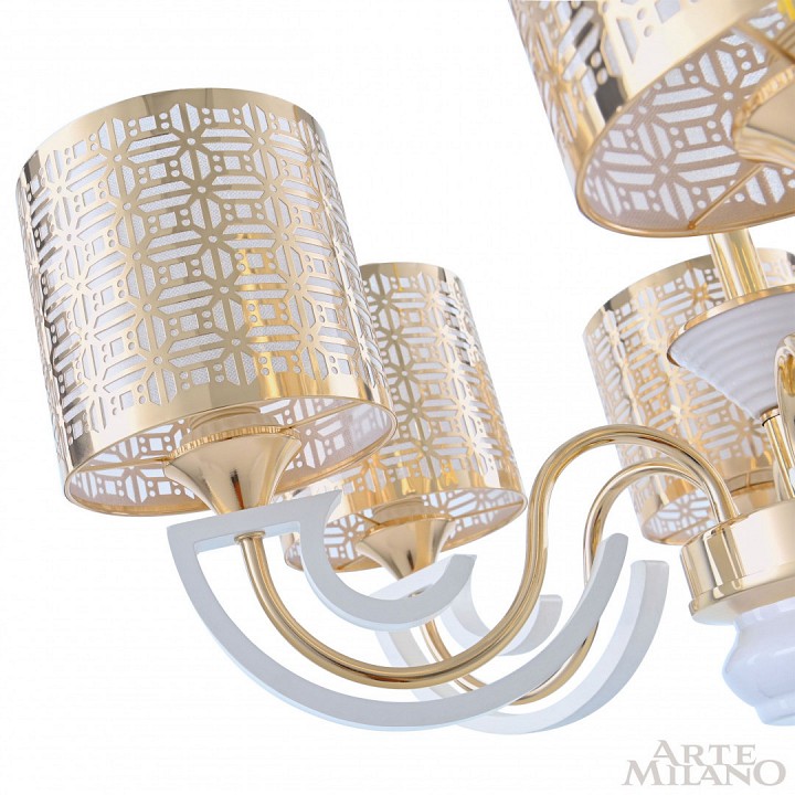 Подвесная люстра arte milano florentia-8857 308857/8 wh/gd