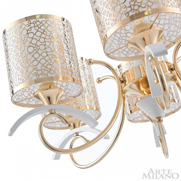 Подвесная люстра arte milano florentia-9787 309787/5 wh/gd