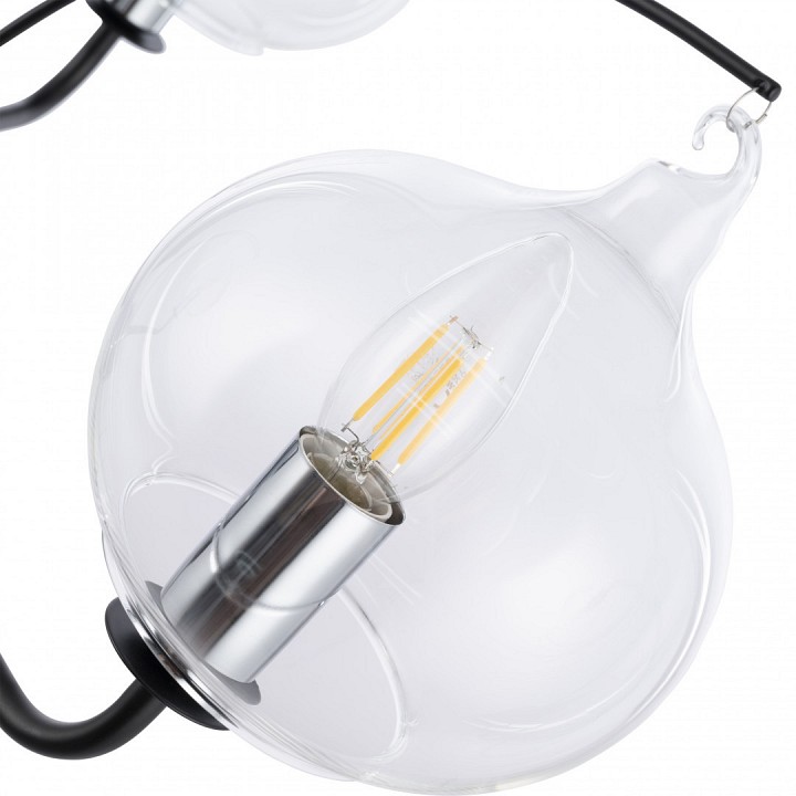 Люстра на штанге arte milano napoli-321007 321007/5 bk.cr