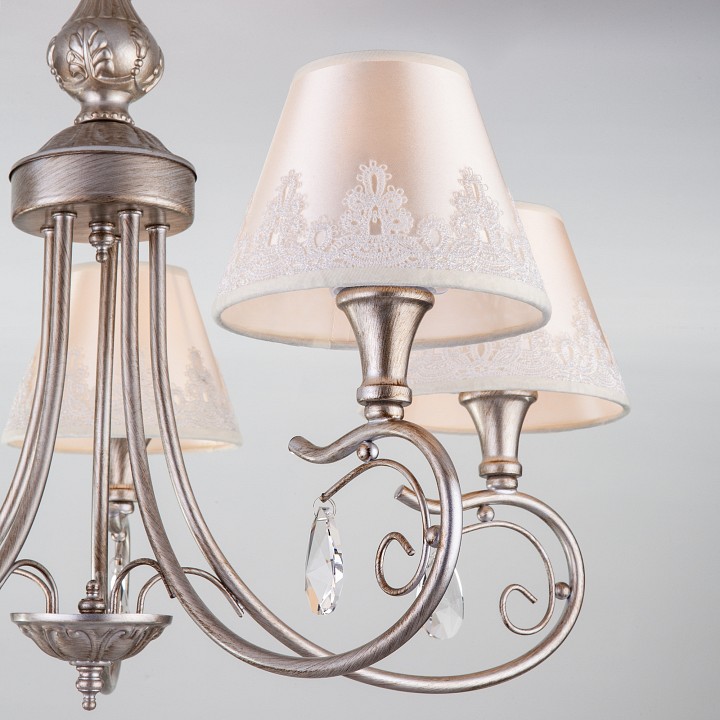 Люстра на штанге eurosvet incanto 60069/5 серебро