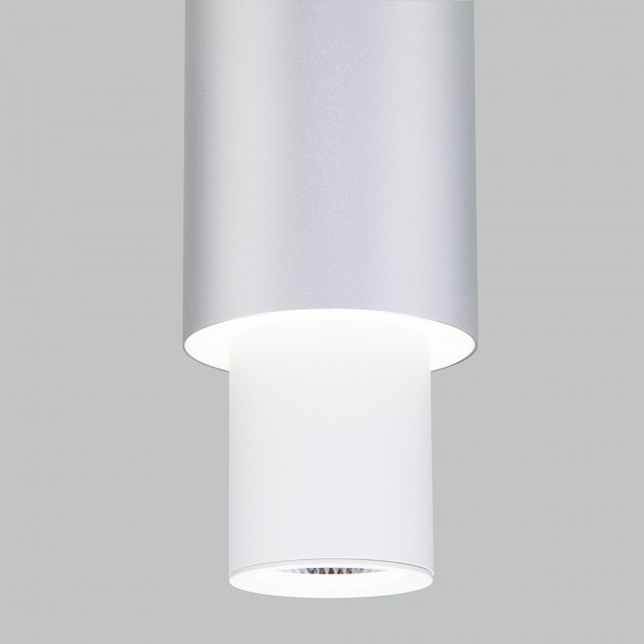 Подвесной светильник eurosvet bento 50204/1 led белый/матовое серебро