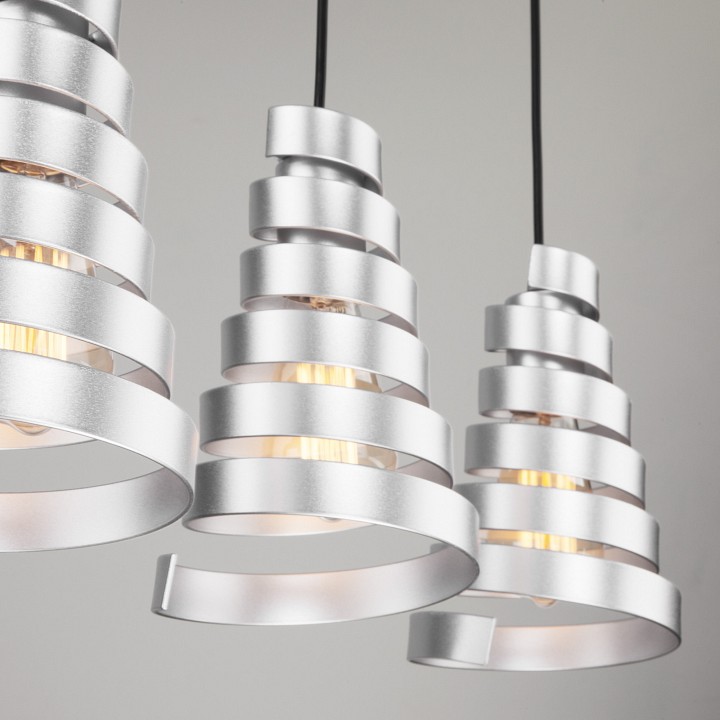 Подвесной светильник eurosvet storm 50058/3 серебро