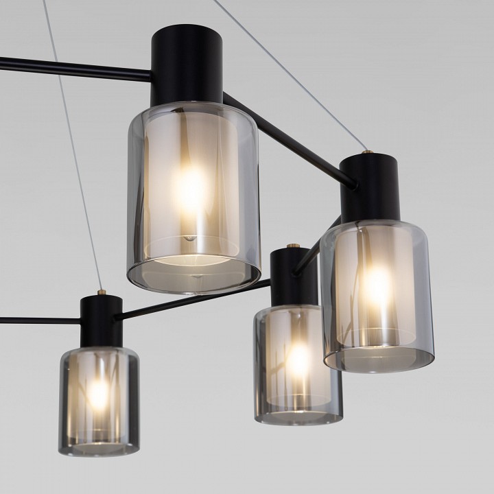 Подвесная люстра eurosvet notion 70219/8 черный/античная бронза