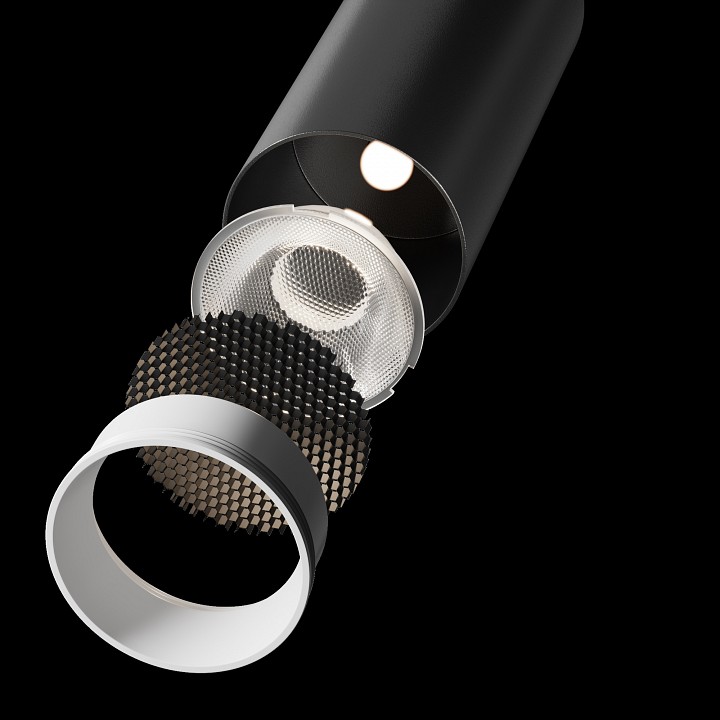 Светильник на штанге maytoni technical focus led c055cl-l12w3k-ss-b