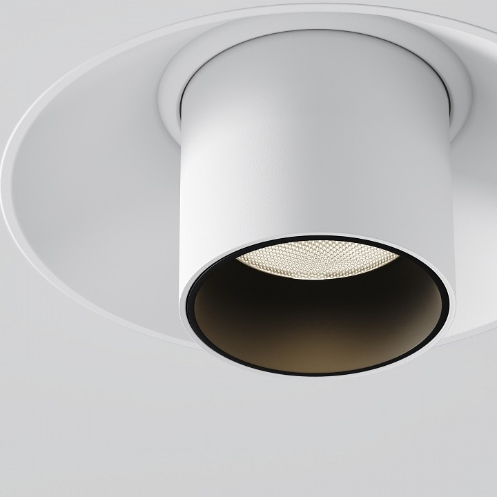 Встраиваемый светильник на штанге maytoni focus t c140rs-l300-7w3k-w