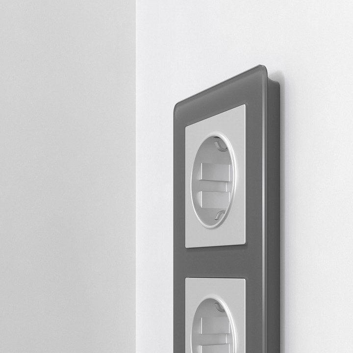 Рамка на 2 поста werkel acrylic (графит) w0022704