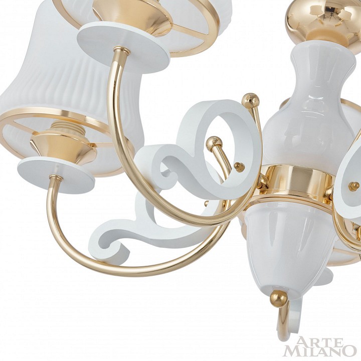 Подвесная люстра arte milano florentia-1097 301097/5 wh/gd