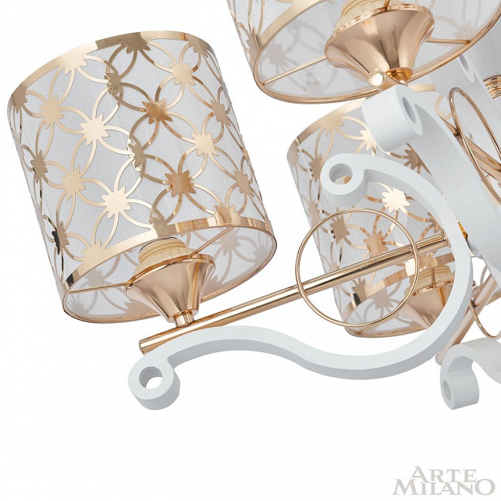 Подвесная люстра arte milano florentia-3097 303097/6 wh/gd