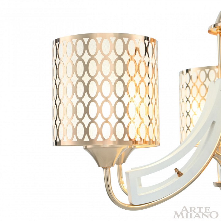 Подвесная люстра arte milano florentia-3387 303387/8 wh/gd