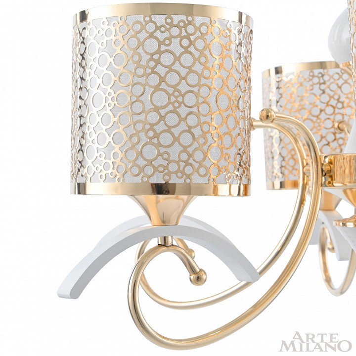Подвесная люстра arte milano florentia-9787 309787/6 wh/gd