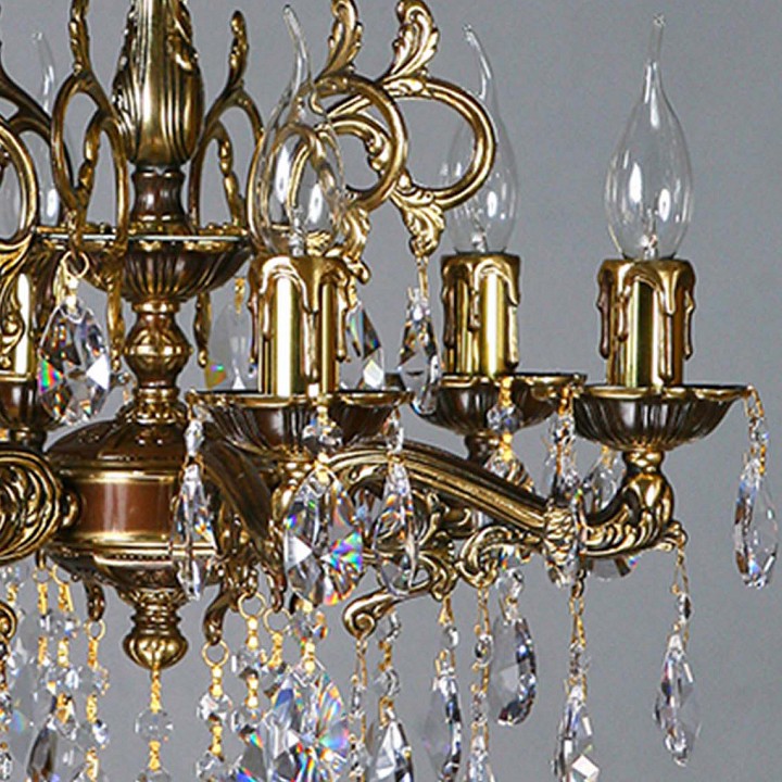 Подвесная люстра ambiente by brizzi leon 2128/6 pb tear drop