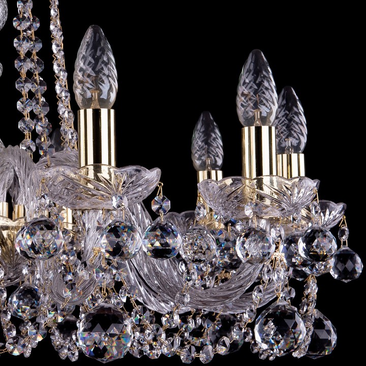 Подвесная люстра bohemia ivele crystal 1402 1402/10/240/g/balls