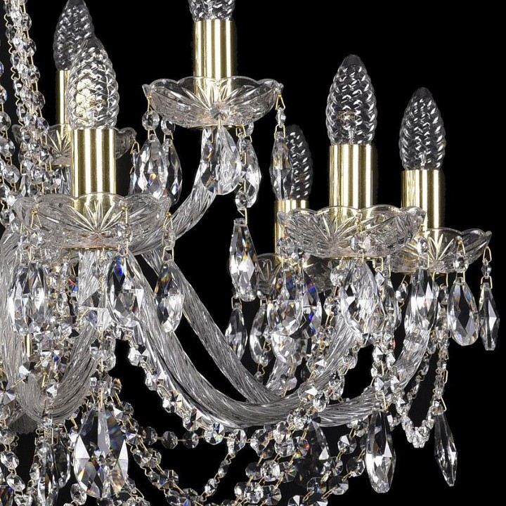 Подвесная люстра bohemia ivele crystal 1402 1402/10+5/300/g