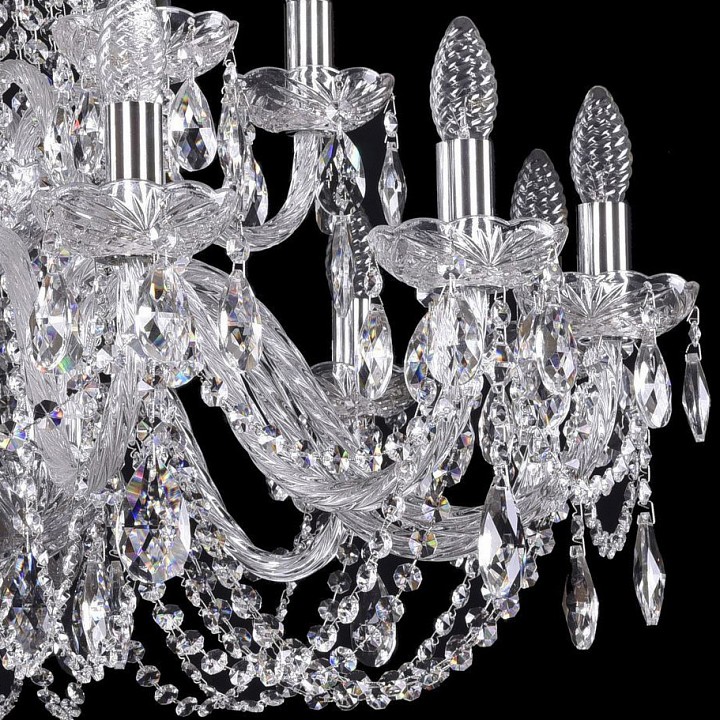 Подвесная люстра bohemia ivele crystal 1402 1402/12+6/300/2d/ni