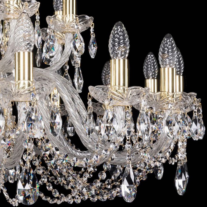 Подвесная люстра bohemia ivele crystal 1402 1402/16+8/360/g