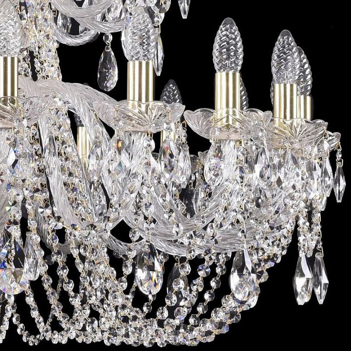Подвесная люстра bohemia ivele crystal 1402 1402/20+10/360/2d/g
