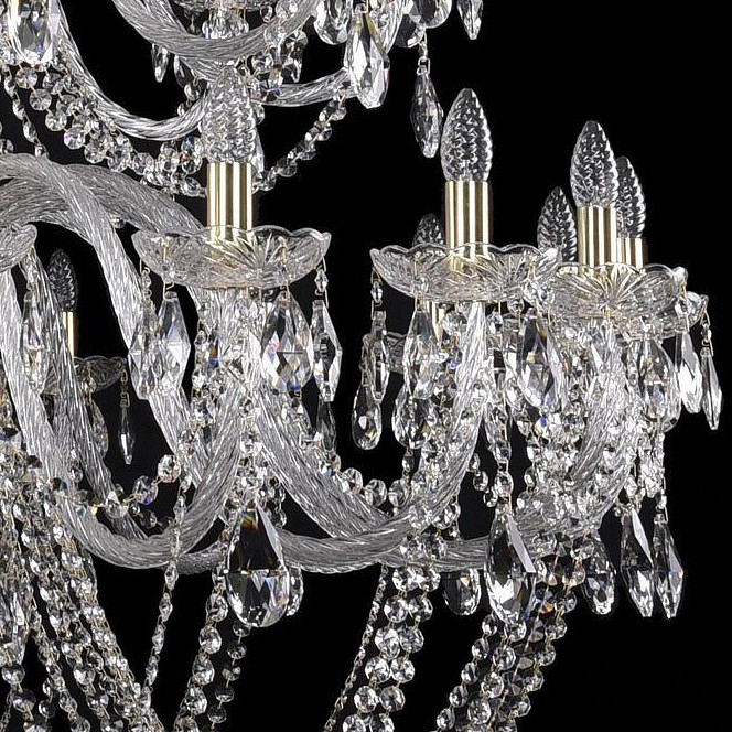 Подвесная люстра bohemia ivele crystal 1402 1402/20+10+5/530/xl-206/3d/g