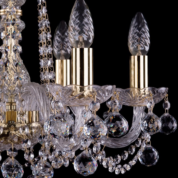 Подвесная люстра bohemia ivele crystal 1402 1402/6/160/g/balls